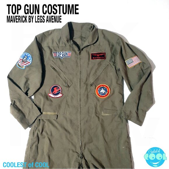 Leg Avenue TOP GUN Maverick flight suit jumpsuit halloween costume Size M 34-36 - Picture 1 of 9